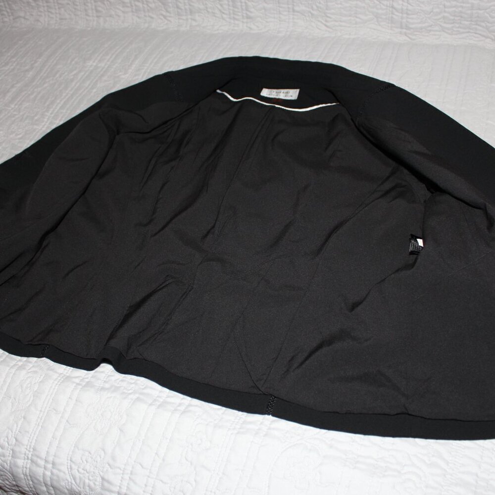Tahari Womens Black Suit Blazer Jacket with Inset Detail Size 18 - Picture 5 of 10
